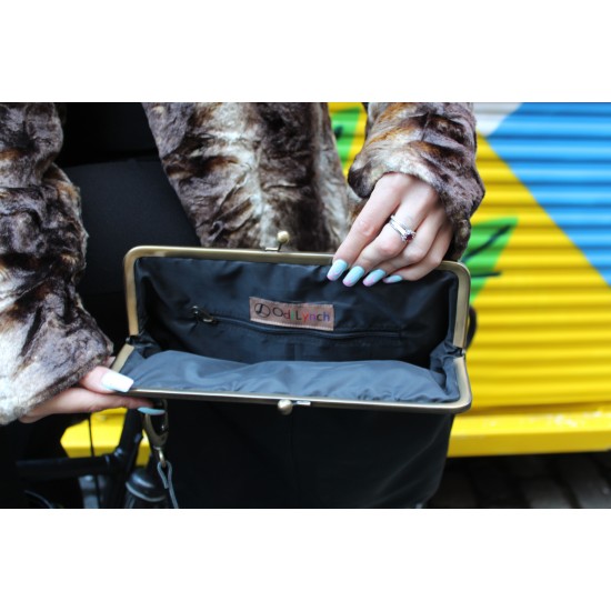 Malaga Large Clipframe Bag Black